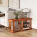 3-Tier Shoe Rack Bench, Acacia Wood Shoe Organizer, Rustic Entryway Bench With Storage Shelves For Entryway, Hallway, Livingroom, Teak_maomaolike.com