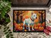White Pit Bull Terrier Fall Doormat Front Door Mat Indoor Outdoor Rugs For Entryway, Non Slip Washable Low Pile, 24H X 36W_maomaolike.com