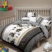 4 Piece Soft All-Season Washed Microfiber Cover Set , Queen/King/Calking Bedding Set With Zipper Closure, Sheet, Pillowcases,Print, Moisture-Wicking, Soft ,Cooling, Breathable, Easy Care_maomaolike.com