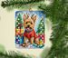 Norwich Terrier Christmas Reindeer Porcelain Ornament Christmas Tree Hanging Decorations For Home Christmas Holiday, Rectangle, Gift, Multicolor_maomaolike.com