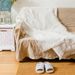Nordic Style Ivory White Elegant Geometric Pure Cotton Tassel Blanket Full Cover Non-Slip Sofa Fabric_maomaolike.com