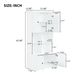 Tall And Wide Bathroom Floor Storage Cabinet, Bathroom Storage Unit, Freestanding Cabinet With 4 Doors, Adjustable Shelves, Open Multi-layer Shelves_maomaolike.com