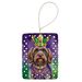Wirehaired Pointing Griffon King Of Mardi Gras Porcelain Ornament Christmas Tree Hanging Decorations For Home Christmas Holiday, Rectangle, Gift, Multicolor_maomaolike.com