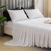 Brushed Flannel Bedding Set - Solid Color & Fitted Sheet Combo (3/4-Piece, Soft, Warm, Hypoallergenic For All Seasons)_maomaolike.com