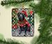 Black Labrador Retriever Christmas Porcelain Ornament Christmas Tree Hanging Decorations For Home Christmas Holiday, Rectangle, Gift, Multicolor_maomaolike.com