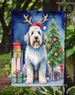 Old English Sheepdog Christmas Reindeer Garden Flag Mailbox Flag Decorative Yard Flag Banner Outside Patio Artwork Yard Flower Beds, Garden Size, Multicolor_maomaolike.com