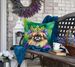 Pekingese King Of Mardi Gras Throw Pillow Machine Washable, Indoor Outdoor Decorative Pillow For Couch, Bed Or Patio, 18Hx18W_maomaolike.com
