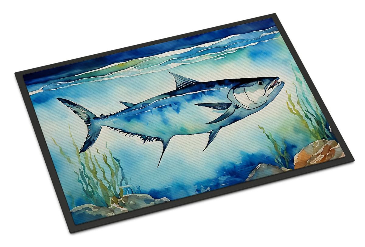 Bluefin Tuna Doormat Front Door Mat Indoor Outdoor Rugs For Entryway, Non Slip Washable Low Pile, 24H X 36W_maomaolike.com