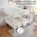 Full Over Full Bunk Bed With Thick Posts,Wooden Bunk Bed With High Guardrail And Ladder For Kids, Teens, Dorm Rooms, And Guest Rooms,No Box Spring Needed,White_maomaolike.com