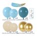 Multi Colored Balloon Arch Garland 115PC Balloon Set With An Air Pump, Including These Sand White Metal, Gold, And Slate Fog Blue Balloons, Used For Birthday Party Decoration And Wedding Parties_maomaolike.com