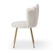 Modern Velvet Dining Chairs Set Of 2, Upholstered Woven Dining Chair With Golden Metal Legs, Upholstered Dining Chairs For Dining Room, Kitchen, Vanity, Living Room BEIGE_maomaolike.com