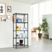 Adjustable Modular Metal Shelving Unit Heavy Duty Kitchen Storage Rack Organizer Microwave Shelf Black Space Saving For Home Garage Pantry_maomaolike.com