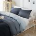 Home Garden Brushed Print Gradient Green Blue Gray Quilt Three Piece Set_maomaolike.com
