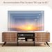 2-Door TV Stand For TVs Up To 65 Inch With Open Shelves Adjustable Foot Pads Cable Hole Is Designed_maomaolike.com