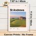 St Andrews Golf Course Painting Poster, Serene Coastal Golf Course Scene Poster, Showcases Iconic Historic Golf Course Details, Ideal For Home Walls_maomaolike.com