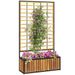 Wooden Raised Garden Bed With Trellis, Removable Pots For Backyard-Teak_maomaolike.com