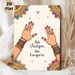 Indian Festive Adorned Hands Painting Poster, Vibrant Ethnic Illustrated Poster, Cultural Decorative Piece With Mandala Accents, Ideal For Living Room_maomaolike.com