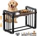 Elevated Dog Bowls,Height Adjustable Metal &Wood Raised Dog Bowl With 2 Pack Stainless Steel Dog Food & Water Bowls,Non-Slip Dog Bowl Stand For Small Medium Dogs,Cats And Pets_maomaolike.com