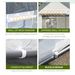 10' X 7' X 7' Greenhouse, Walk-in Outdoor Tunnel Green House With PE Cover, Steel Frame, 2 Roll-Up Zipper Doors & 4 Windows For Flowers, Vegetables, Tropical Plants, White_maomaolike.com