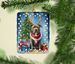 Pit Bull Terrier Christmas Reindeer Porcelain Ornament Christmas Tree Hanging Decorations For Home Christmas Holiday, Rectangle, Gift, Multicolor_maomaolike.com