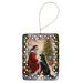 Flat-Coated Retriever And Santa Claus Porcelain Ornament Christmas Tree Hanging Decorations For Home Christmas Holiday, Rectangle, Gift, Multicolor_maomaolike.com