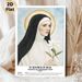 St. Beatrice Of Silva Painting Poster, Serene Watercolor Holy Figure With Lily & Halo Poster, Inspirational Religious Decor Ideal For Home, Prayer_maomaolike.com