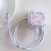 Compatible With 20W UK Plug Charger Protective Cover Charging Head Protector Cable Bite Pink Bowknot_maomaolike.com