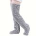 Thick Goose Down Leg Warmers Knee Pads Maternity And Elderly Women With Cold Legs Teddy Bears High And Long Leg Floor Socks Warm Feet_maomaolike.com