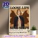 Loose Lips Sink Ships Themed Painting Poster, Vintage Propaganda Style Poster, Nostalgic Design With Nurse Hush Gesture, Ideal For Home Office And_maomaolike.com