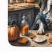 Basset Hound Fall Kitchen Pumpkins Memory Foam Kitchen Mat Machine Washable Anti-Fatigue Mat Cushion Comfort Bath Mat Or Kitchen Rug_maomaolike.com
