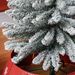 5ft Artificial Pencil Christmas Tree With 263 Snow Flocked Tips, Metal Base, Realistic Xmas Tree_maomaolike.com