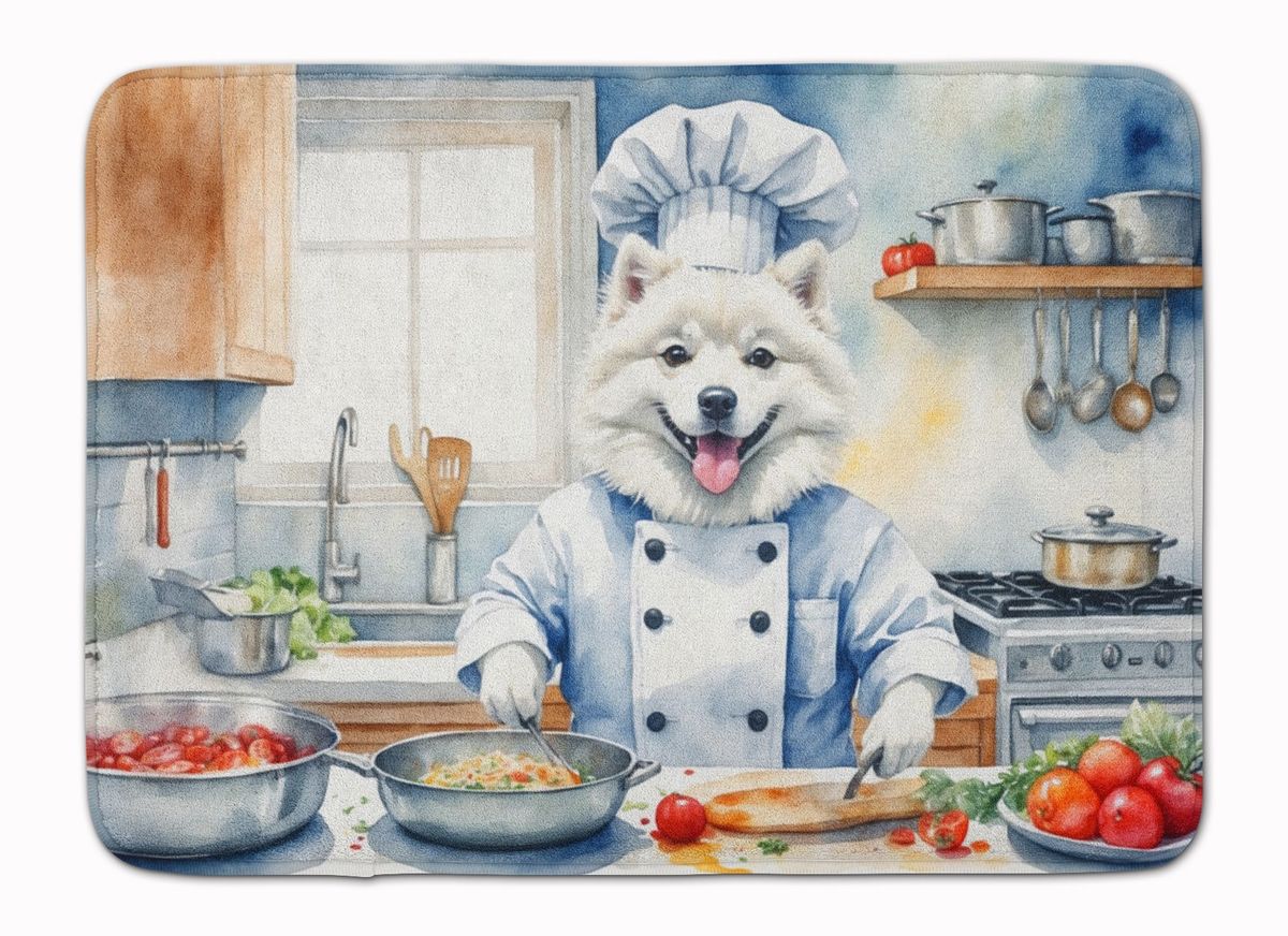 American Eskimo The Chef Memory Foam Kitchen Mat Machine Washable Anti-Fatigue Mat Cushion Comfort Bath Mat Or Kitchen Rug_maomaolike.com