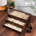 Walnut Grain Multi-layer Necklace Earrings Large Capacity New Jewelry Storage Box_maomaolike.com
