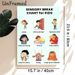 Sensory Break Chart Painting Poster, Vibrant Cartoon-style Sensory Activity Guide Poster, Offers Diverse Calming & Energizing Activity Ideas For_maomaolike.com