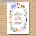 Party Animal Themed Painting Poster, Colorful Whimsical Cartoon Jungle Party Animals Poster, Playful Festive Design Ideal For Party Venues And Living_maomaolike.com