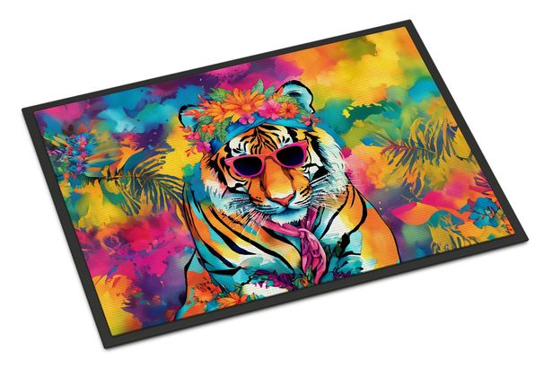 Hippie Animal Bengal Tiger Doormat Front Door Mat Indoor Outdoor Rugs For Entryway, Non Slip Washable Low Pile, 24H X 36W_maomaolike.com