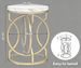 Round End Table, Modern Bedside Table With Marble Topw_maomaolike.com