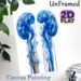 Kidney-Tree Fusion Anatomy Painting Poster, Vibrant Watercolor-style Blue Artistic Organ-Tree Poster, Unique Anatomical Artwork Ideal For Medical_maomaolike.com