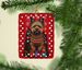 Cairn Terrier Holiday Christmas Porcelain Ornament Christmas Tree Hanging Decorations For Home Christmas Holiday, Rectangle, Gift, Multicolor_maomaolike.com