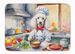 White Poodle The Chef Memory Foam Kitchen Mat Machine Washable Anti-Fatigue Mat Cushion Comfort Bath Mat Or Kitchen Rug_maomaolike.com