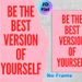 Motivational "Be The Best Version Of Yourself" Quote Painting Poster, Bold Red Typography On Soft Pink Poster, Inspirational Daily Reminder Suitable_maomaolike.com