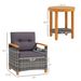 Outdoor Bistro Set Wicker Patio Furniture With Cushions For Porch, Backyard, Garden, Gray_maomaolike.com