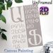 Vintage Alphabet Painting Poster, Minimalist Two-tone Typographic Poster, Elegant Typographic Decor Suitable For Home Office, Living Room_maomaolike.com