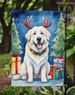 Great Pyrenees Christmas Reindeer Garden Flag Mailbox Flag Decorative Yard Flag Banner Outside Patio Artwork Yard Flower Beds, Garden Size, Multicolor_maomaolike.com