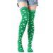 Unisex Lucky grass knee-high socks Clover stockings COS stockings holiday party socks_maomaolike.com