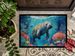 Manatee And Coral Reefs Doormat Front Door Mat Indoor Outdoor Rugs For Entryway, Non Slip Washable Low Pile, 24H X 36W_maomaolike.com