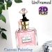 Elegant Lady & Perfume Painting Poster, Stylish Illustration Of Lady On Pink Paris Perfume Bottle Poster, Feminine Chic Decor Ideal For Bedroom_maomaolike.com