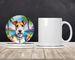 Fox Terrier Luau Large Sandstone Coasters Pack Of 4 Absorbent Round Coasters Decor Gifts For Men Or Women, 4 In, Multicolor_maomaolike.com