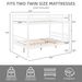 Full Over Full Bunk Bed With Ladder,Wooden Bunk Bed With High Guardrail And Ladder For Kids, Teens, Dorm Rooms, And Guest Rooms,No Box Spring Needed,White_maomaolike.com