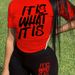 Women's short-sleeved shorts letter print suit two-piece suit_maomaolike.com